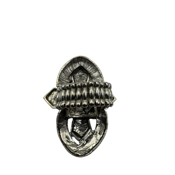 Multi Toned Cross Shaped Stretch Ring One Size - Picture 7 of 7